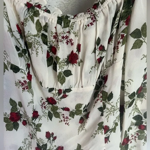 Reformation long sleeve floral top size 6 - Picture 2 of 11